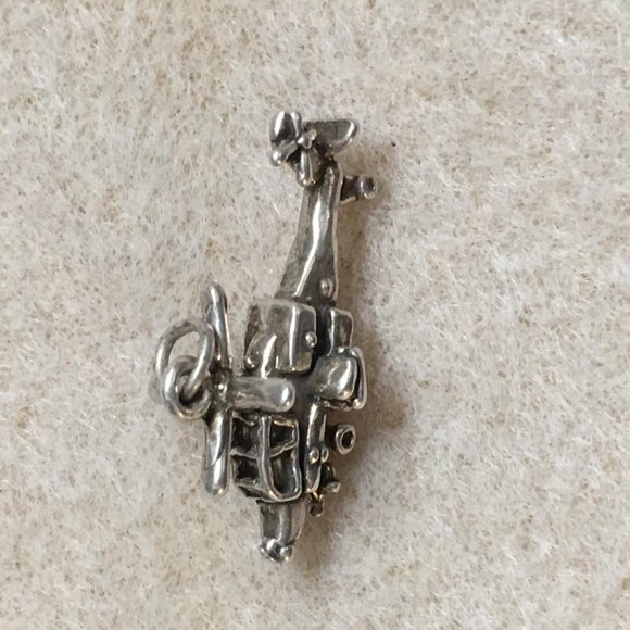 Sterling Silver Helicopter Pendant - Picture 4 of 4